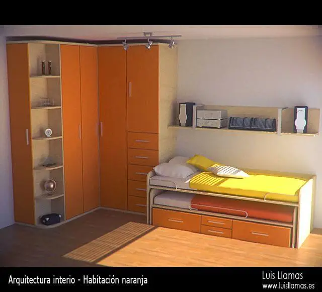 render-interior-habitacion-naranja