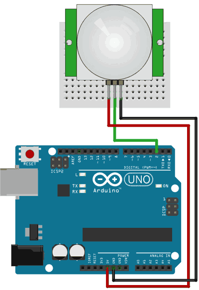 Detector de movimiento con Arduino y sensor PIR