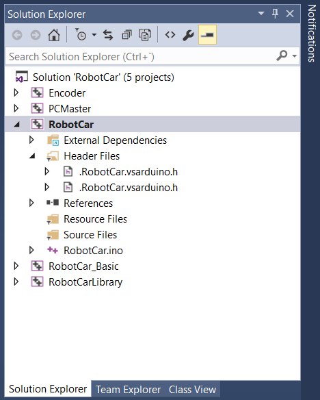 visual-studio-arduino-solution-explorer