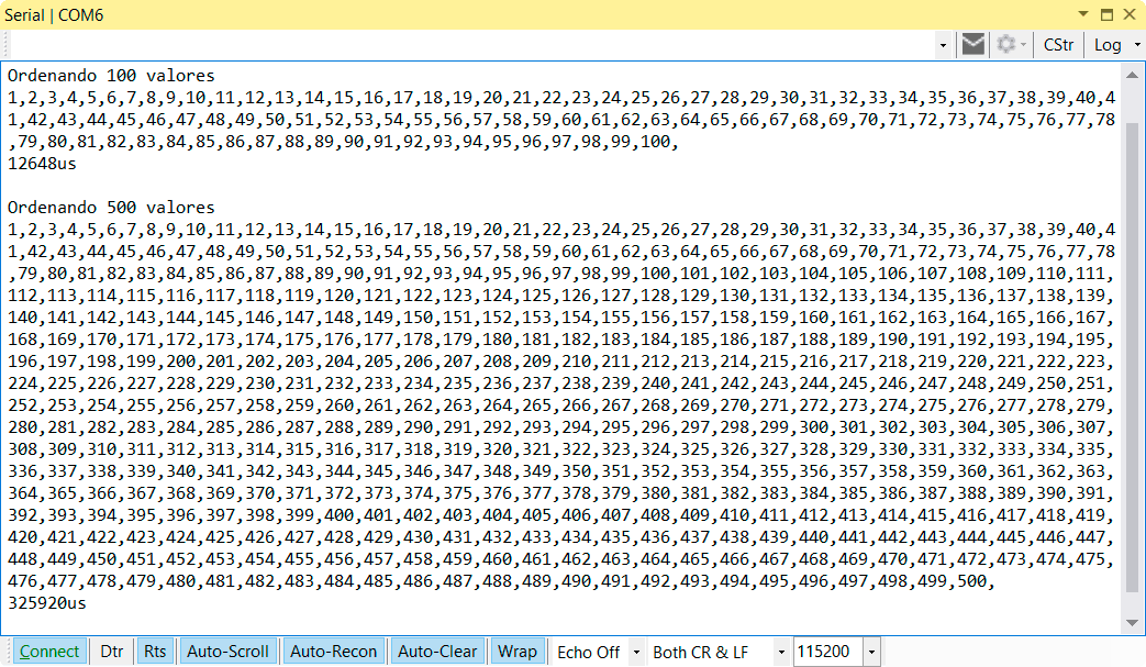 Ordenar Un Vector Con Arduino Y Algoritmo Bubble Sort