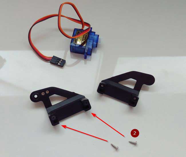 arduino torreta servo plastico montaje 02 - Electrogeek
