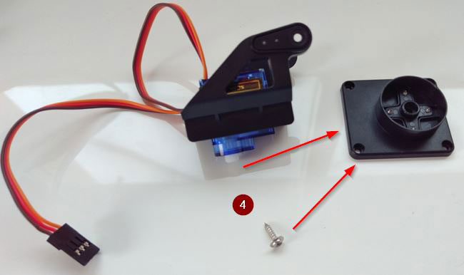 arduino torreta servo plastico montaje 04 - Electrogeek