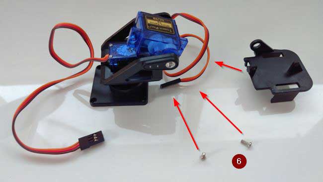 arduino torreta servo plastico montaje 06 - Electrogeek
