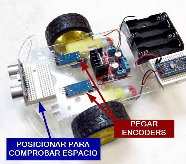 robot 2WD arduino montaje encoders - Electrogeek