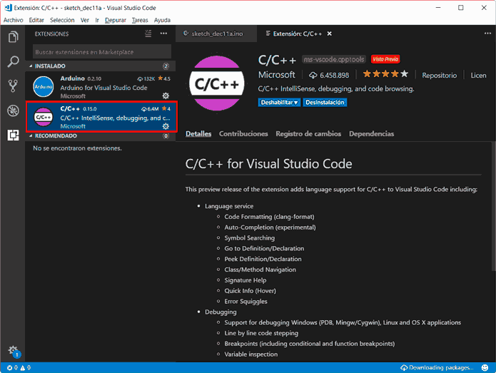 arduino-visual-studio-code-dependencias