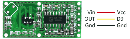arduino RCWL 0516 esquema - Electrogeek